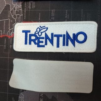 Trentino Velcro Badge Wit/White 2 part 10cm
