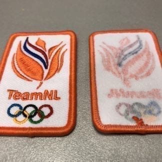 Team NL Olympic Embroided Badge 4 cm x 6 cm (OUD)